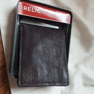 Relic Dark Brown Leather Card Holder